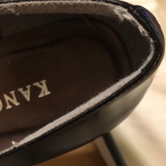 Vintage Black Pointed Ruffles with Gems Shoes - Picture 7 of 9